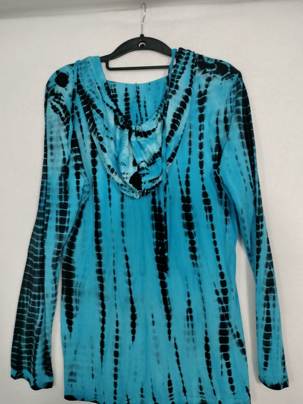 Balance Collection Turquoise and Black Tie-Dye Hooded Coverup - Picture 3 of 3